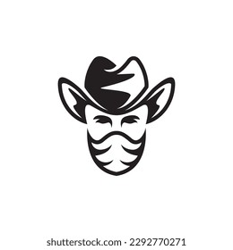 Cowboy logo images illustration design