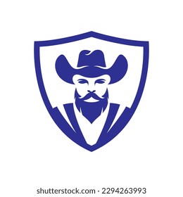 Cowboy logo images illustration design