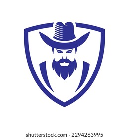 Cowboy logo images illustration design