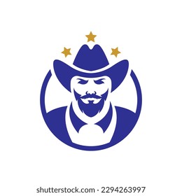 Cowboy logo images illustration design