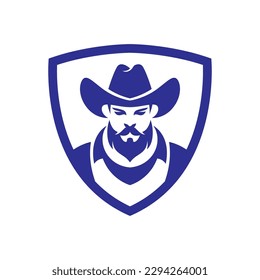 Cowboy logo images illustration design