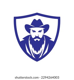 Cowboy logo images illustration design