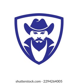 Cowboy logo images illustration design