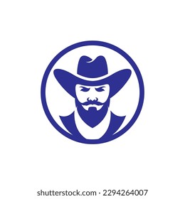 Cowboy logo images illustration design