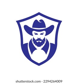 Cowboy logo images illustration design
