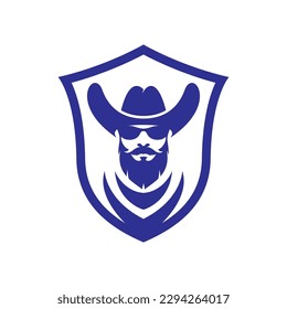 Cowboy logo images illustration design