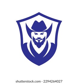 Cowboy logo images illustration design