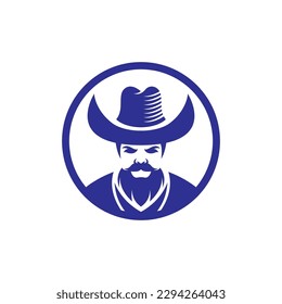 Cowboy logo images illustration design