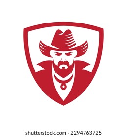 Cowboy logo images illustration design