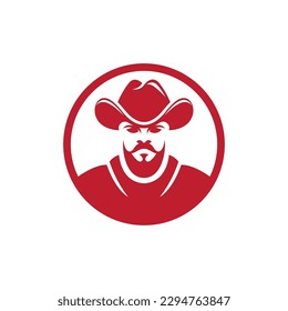 Cowboy logo images illustration design