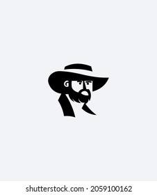 Das Cowboy-Logo. fertige Vorlage zum Bearbeiten