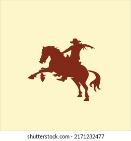 cowboy logo riding a horse