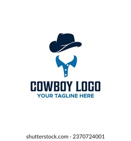 Cowboy Logo Sign Design .