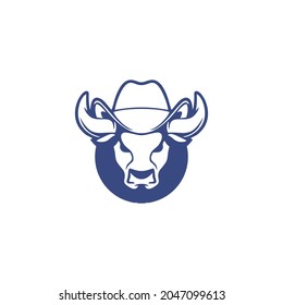 logotipo de cowboy simple, limpio y elegante