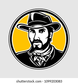 Cowboy logo vector