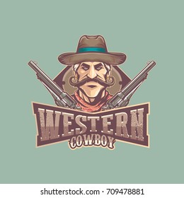 Cowboy logo vector 