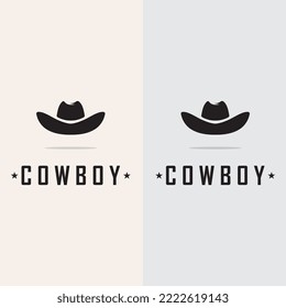 cowboy logo vector with slogan template