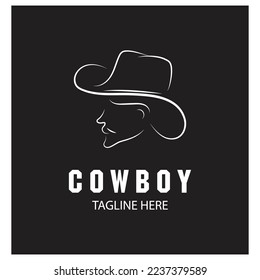 Cowboy logo vector template design