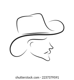 Cowboy logo vector template design