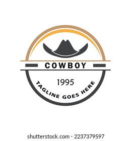 Cowboy logo vector template design