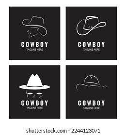 Cowboy logo vector template design