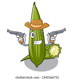 Cowboy luffa in a the mascot basket