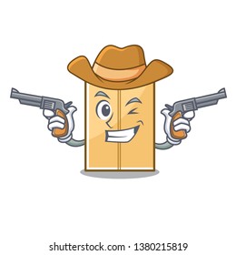 Cowboy mailer envelope in the character shape