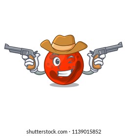 Cowboy mars planet character cartoon