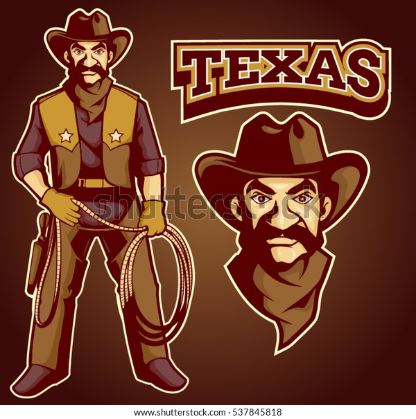 Cowboy Mascot Stock Vector (Royalty Free) 537845818