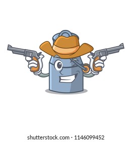 Cowboy milk can character cartoon