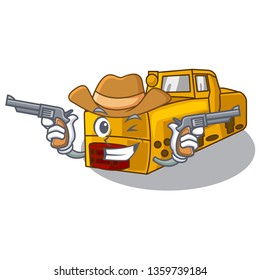 Cowboy miniature locomotive mine in cartoon shape