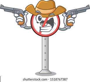 Cowboy no honking isolatede with the cartoon
