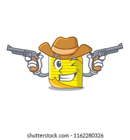 Cowboy note paper character cartoon