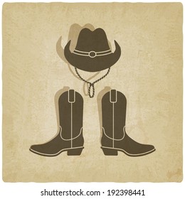 cowboy old background - vector illustration. eps 10