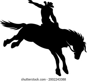 cowboy on horse for company and group logo