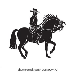 cowboy on horseback