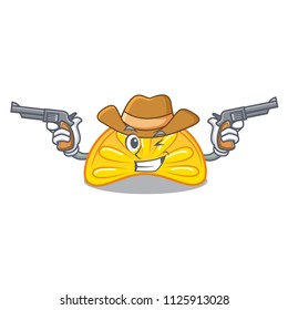 Cowboy orange jelly candy character cartoon