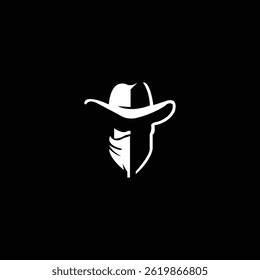 Cowboy fora da lei vetor logotipo ilustração design	