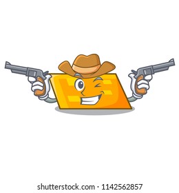 Cowboy parallelogram character cartoon style