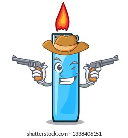 Cowboy plastic lighters in the character shape