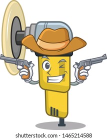 Cowboy pneumatic sander in the mascot shape