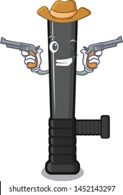 Cowboy police baton isolated with the character