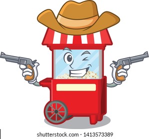 Cowboy popcorn machine character