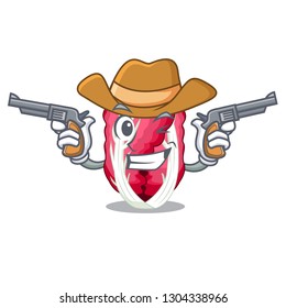 Cowboy radiccho in the shape of mascot