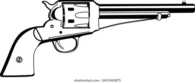 Cowboy Revolver Digital EPs Vector graphics File