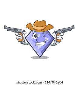 Cowboy rhombus character cartoon style