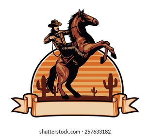 Cowboy Ride A Horse