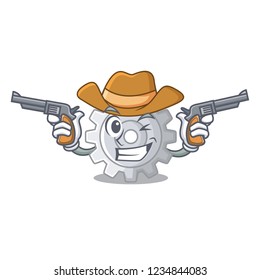 Cowboy roda gear simple image on cartoon