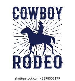 Cowboy Rodeo T Shirt Design, Print Design, Cowboy design t shirt