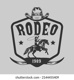 Cowboy Rodeo Wild West Horse Rider Stock Vector (Royalty Free ...